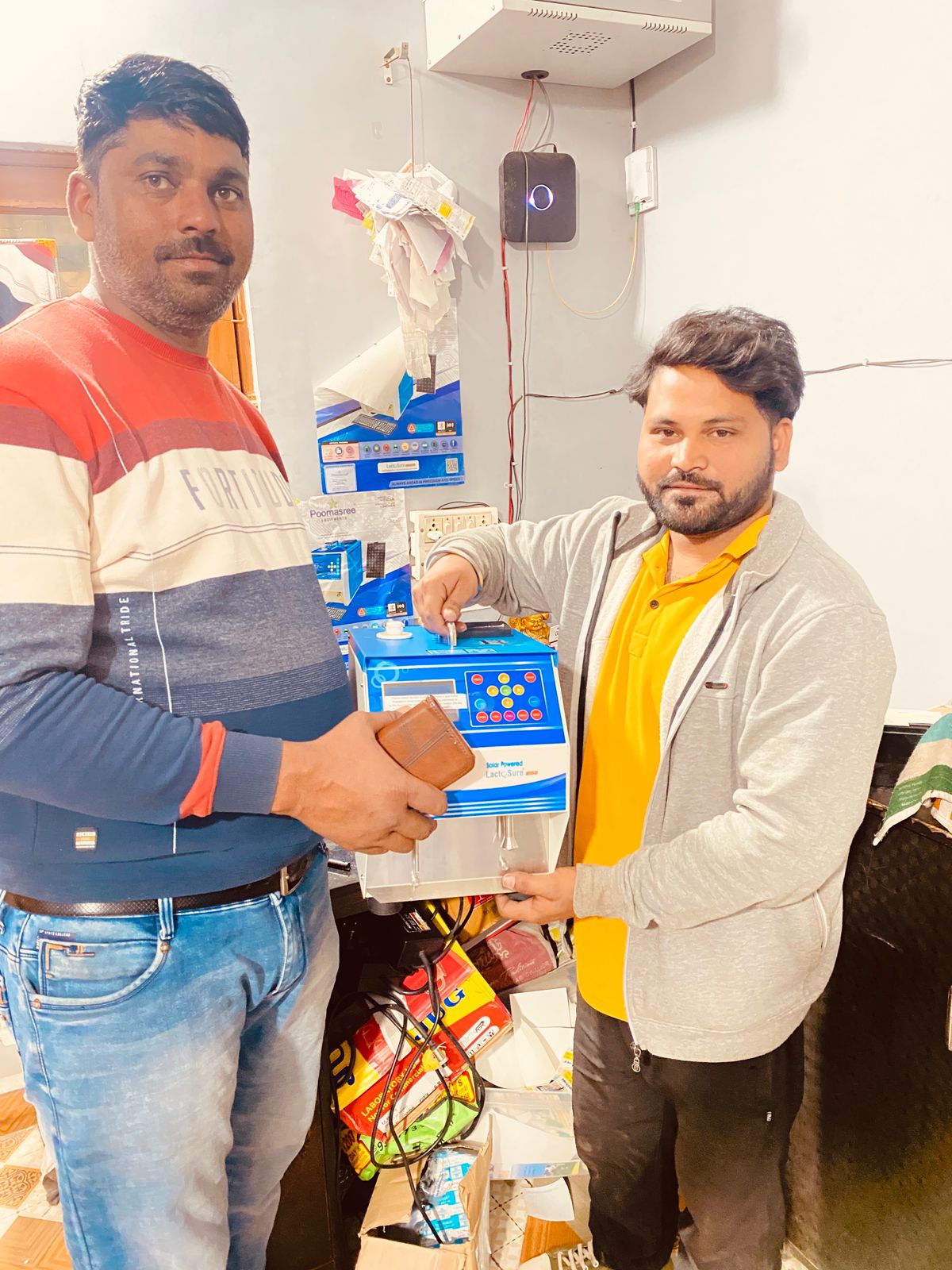 A man representing a client of Rakesh Cream Machine Separator.