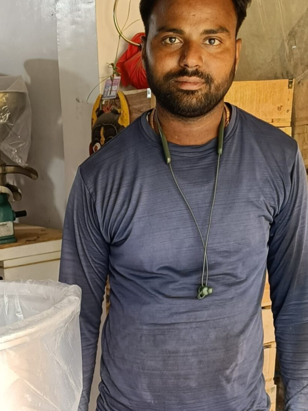 A man representing a client of Rakesh Cream Machine Separator.